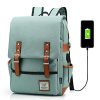 Junlion Unisex Business Laptop Backpack College Student School Bag Travel Rucksack Daypack with USB Charging Port Green